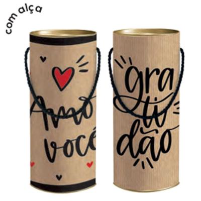 Kit Lata Com Alça Para Presente Gg 29,5x11,5cm Letteri Composê - 6 Un