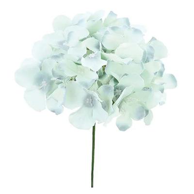 Flores Decorativas Permanentes - Hortênsia Com Haste 46cm Verde Claro-verde - 6 Hastes