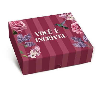 Kit Caixa Retangular Tampa Fundo New Brigitte M 25x20x5cm - 10 Un