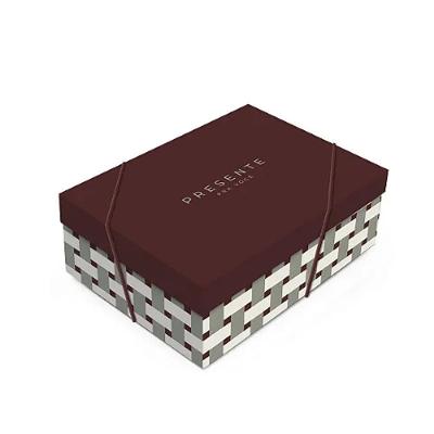 Kit Caixa Retangular Com Tampa Land M 35x25x11cm - 10 Un