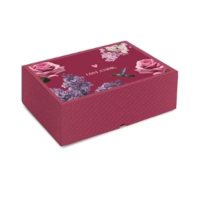 Kit Caixa Retangular Realce Brigitte G 30x20x11,5cm - 10 Un
