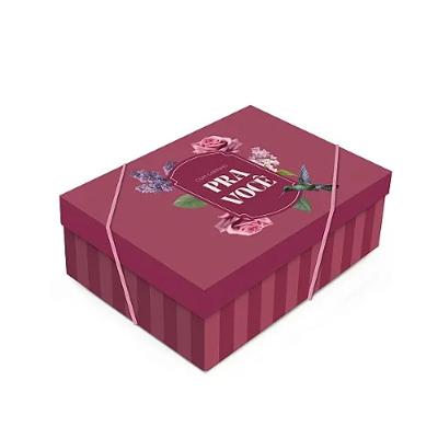 Kit Caixa Retangular Com Tampa Brigitte M 35x25x11cm - 10 Un