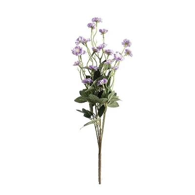 Flores Decorativas Permanentes - Haste De Mini Rosas X23 45cm Lilás - 6 Hastes