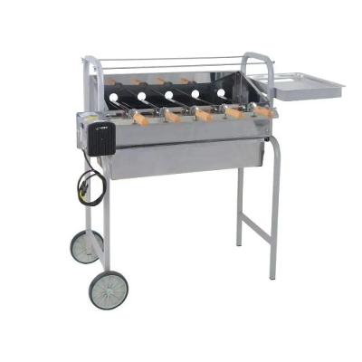 Churrasqueira Lobo California Inox 430 Super Braseiro Em Alumínio Com 5 Espetos Bivolt