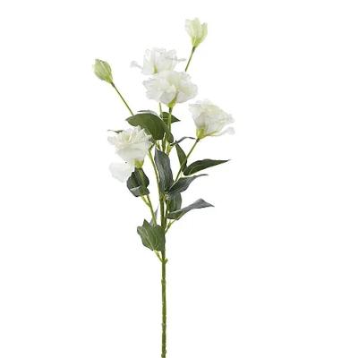 Flores Decorativas Permanentes - Rosas X5 68cm Branco - 1 Haste