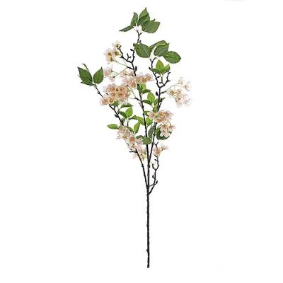 Flores Decorativas Permanentes - Flor De Cerejeira X72 95cm Bege - 6 Hastes