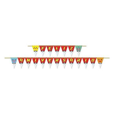 Faixa Feliz Aniversário Pocket Monsters 175x13cm - 1 Un