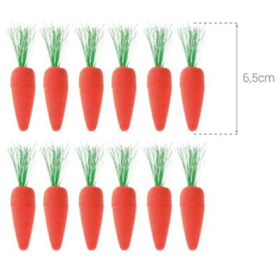 Enfeite De Páscoa Cenouras Em Tecido 6,5cm - 12 Un