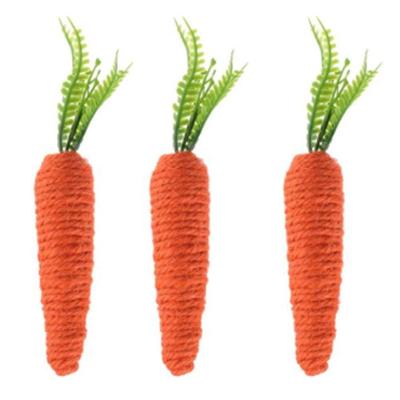 Enfeite De Páscoa Cenouras Em Tecido 15cm - 3 Un