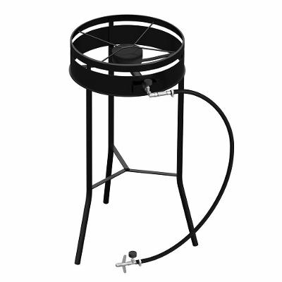 Fogareiro Tripé Para Disco Chama Simples Preto