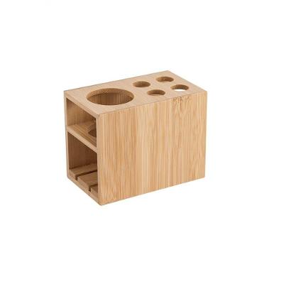 Porta Escova E Pasta De Dente De Bambu 13x10 Cm - Mimo Style - Bm20288