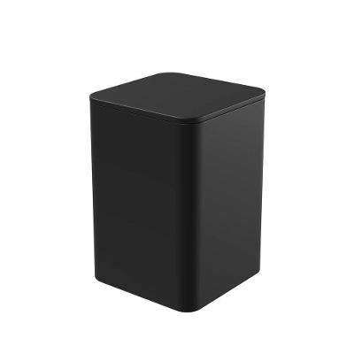 Porta Algodão E Cotonete Com Tampa - Stolf Preto