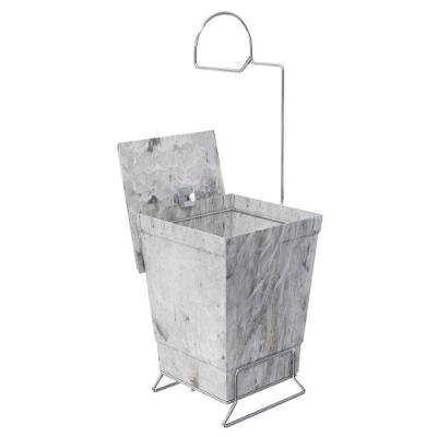 Lixeira Com Suporte De Papel Higiênico - Stolf Mármore Branco