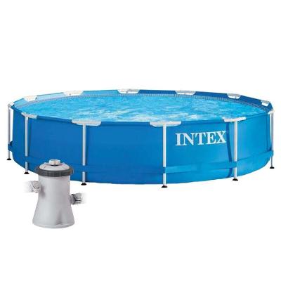 Piscina Estrutural 4.485l Azul Bomba Filtrante 110v Intex