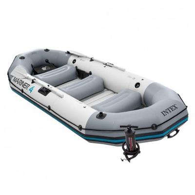 Bote Inflável Intex Mariner 4 C- Par Remos Bomba Barco Pesca