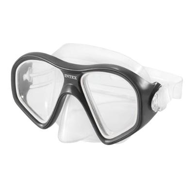 Máscara De Mergulho Policarbonato Reef Rider Preta Piscina Mar - Intex
