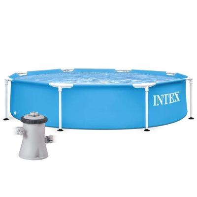 Piscina Estrutural Metal Galvanizado 1.828 Litros Com Bomba Filtrante 220v Intex