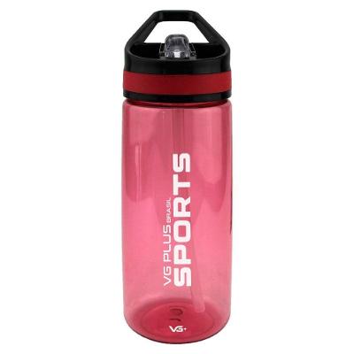 Garrafa Squeeze Aerobic Plástico Com Bico 650ml Academia Vg+ Vermelho