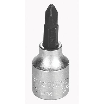 Soquete Em Aço Cromo Vanádio Ponta Cruzada Nr2 - Encaixe 3/8" Tramontina