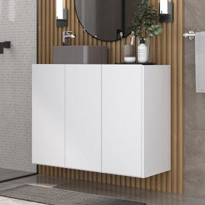 Gabinete Banheiro 3 Portas Suspenso 90Cm Multimóveis Mp5029 Branco