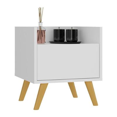Gabinete Armário Banheiro 40Cm Retrô Multimóveis V5037 Branco/Natural Branco/Natural