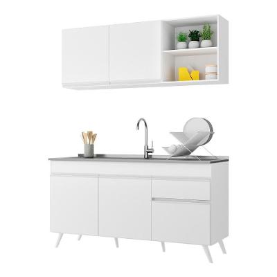 Armário De Cozinha Compacta 150cm Veneza Multimóveis V2079 Branco Branco