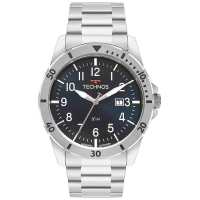 Relógio Technos Masculino Militar Prata - 2115nbq/1a 2115nbq/1a