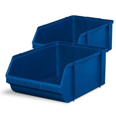 Caixa Gaveta Plástica Bin Nº 9, 57x38x23cm, Com 02 Unidades, Azul, Usada