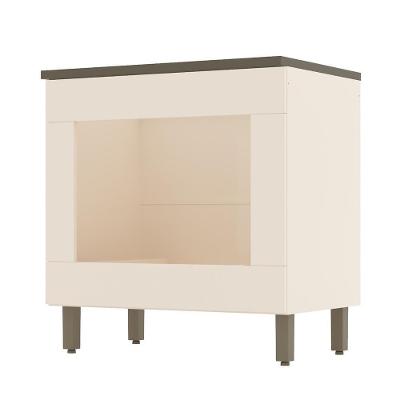 Balcão Forno Embutir Connect Off White-duna Com Tampo Cooktop - Móveis Henn Off White-duna