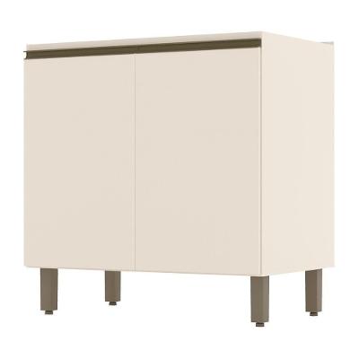 Balcão 2 Portas 80cm Sem Tampo Connect Off White - Móveis Henn Off White
