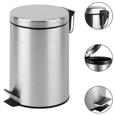 Lixeira Inox Redonda Multiuso 12 Litros - Design Moderno e Durável