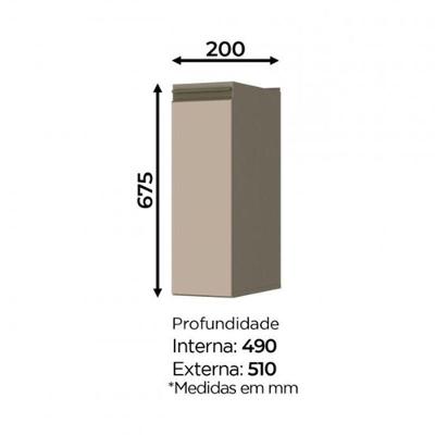 Balcão Para Condimentos 20cm Connect Duna-cristal - Móveis Henn Duna-cristal