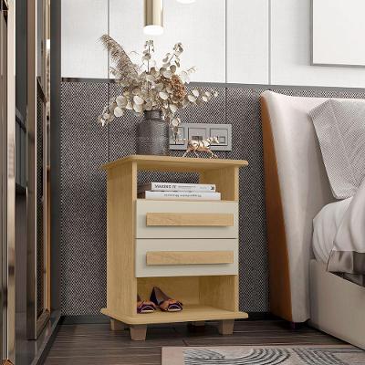 Mesa De Cabeceira Turim 2 Gavetas Cinamomo-off White