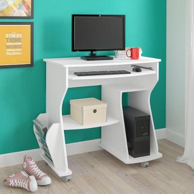 Escrivaninha 88Cm Com Porta Revistas Multimóveis Cr25211 Branca Branco