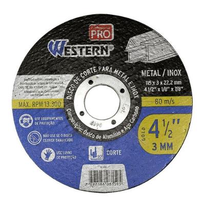 Disco De Corte Western Para Metal E Inox Gold 115 X 3 X 22,2 Mm