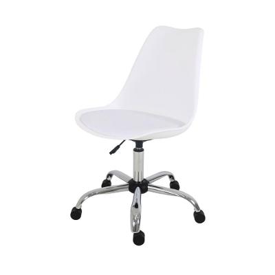 Cadeira De Escritório Giratória Branca Saarinem Office Com Regulagem De Altura Branco