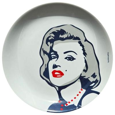 Prato De Porcelana Marilyn - Red&blue Classic - 27 Cm
