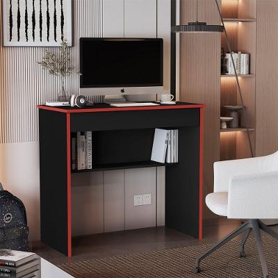 Mesa Escrivaninha Estudo Computador Notebook Vitória 2.0 Preto E Vermelho