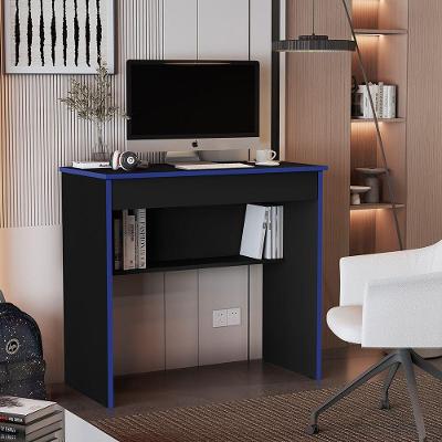 Mesa Escrivaninha Estudo Computador Notebook Vitória 2.0 Preto E Azul