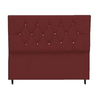 Cabeceira Estofada Cama Casal Queen Size 160 Cm Suede Nina Cor:bordô