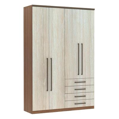 Guarda Roupa 4 Portas 156,5cm Vanilla Com Legno Crema