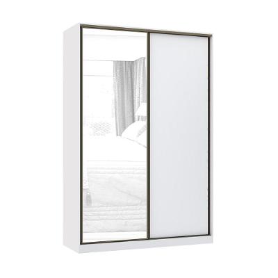 Guarda Roupa 2 Portas De Correr 159cm Branco Com Branco Mat