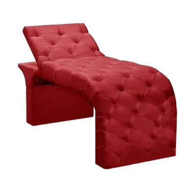 Maca Estofada Estética Cílios Regulável Spa Suede Ivete Cor:vermelho