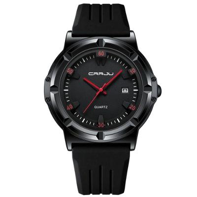 Relógio Masculino Casual De Quartzo Analógico Pulseira De Silicone à Prova D'água Vermelho