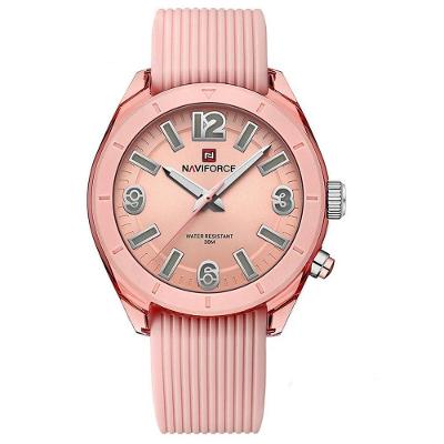 Relógio De Pulso Feminino Quartzo Pulseira Silicone à Prova D´água Casual Analógico Rosa