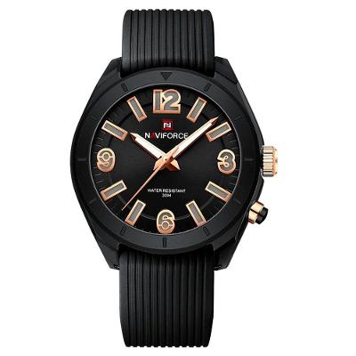 Relógio De Pulso Feminino Quartzo Pulseira Silicone à Prova D´água Casual Analógico Preto