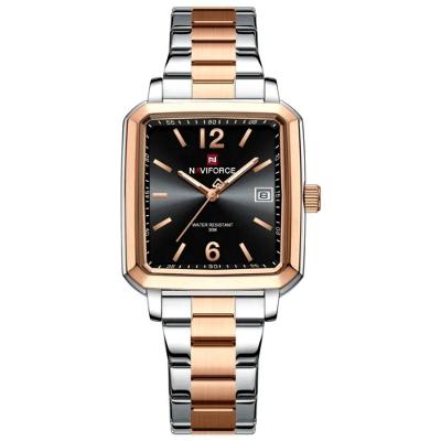 Relógio Masculino Design Quadrado Casual Esportivo De Quartzo Impermeavel Prata Rose