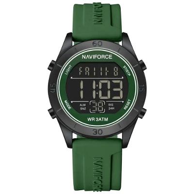 Relógio Feminino Esportivo Tela Lcd Digital Pulseira Silicone Impermeavel 3atm Verde Escuro