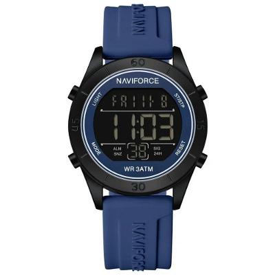 Relógio Feminino Esportivo Tela Lcd Digital Pulseira Silicone Impermeavel 3atm Azul