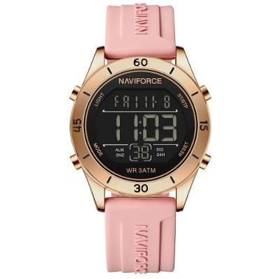 Relógio Feminino Esportivo Tela Lcd Digital Pulseira Silicone Impermeavel 3atm Rosa